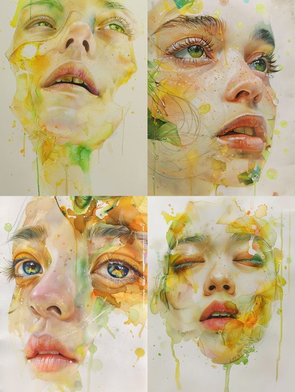 Ethereal Echoes in Watercolor