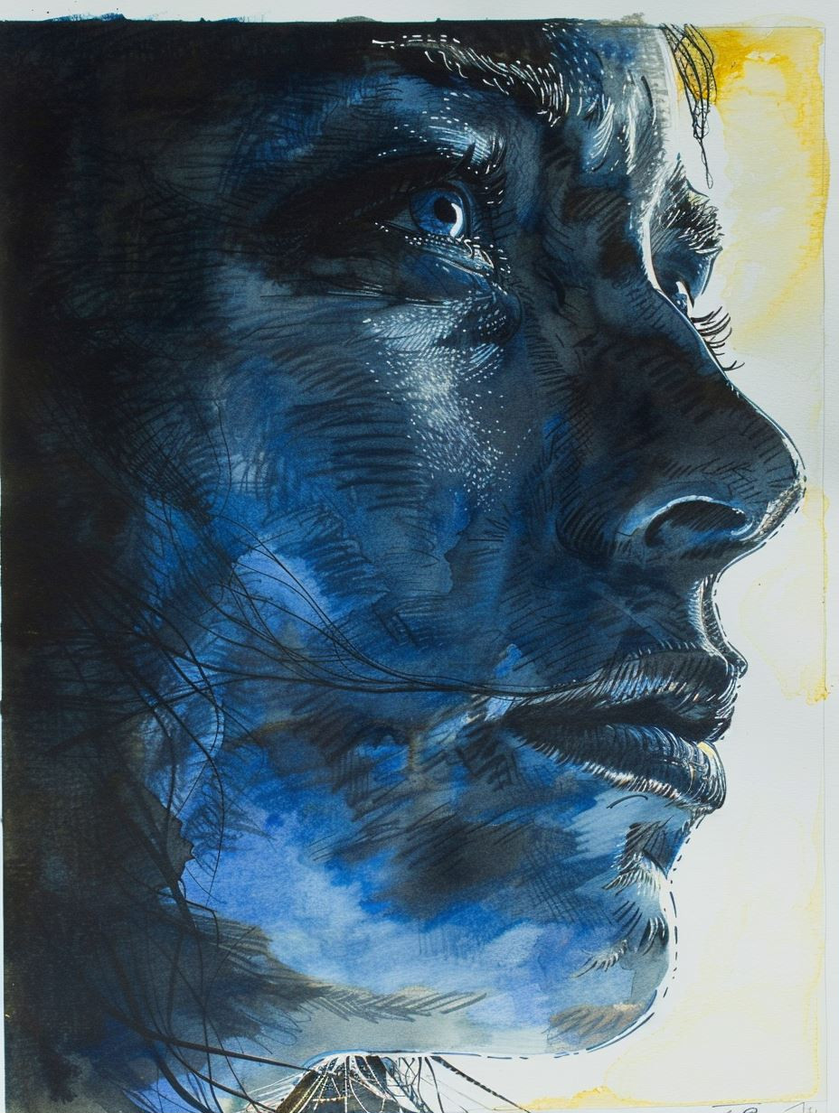 Azure Echoes of a Divided Soul - Image 1