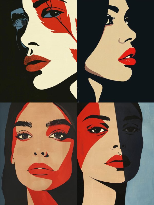 Crimson Shadows: A Study in Contrast