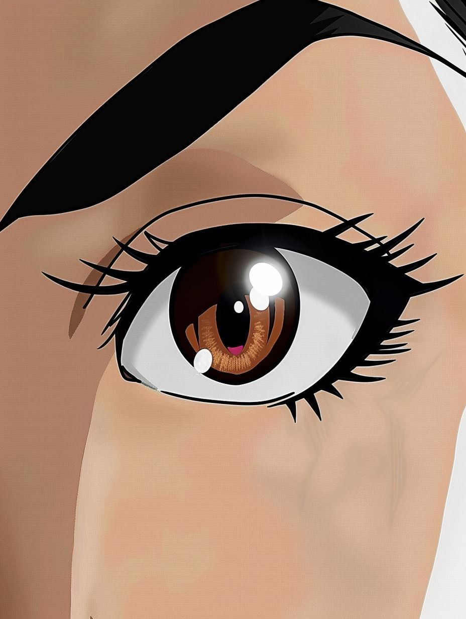 Modern Noir Anime Portrait - Image 3