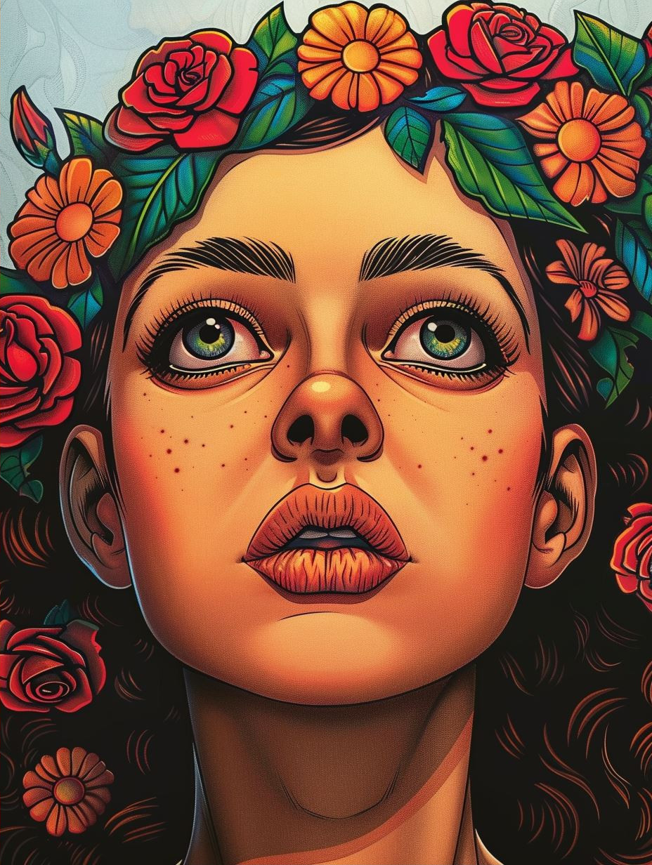 Vibrant Neo-Noir Pop Art Portrait - Image 2