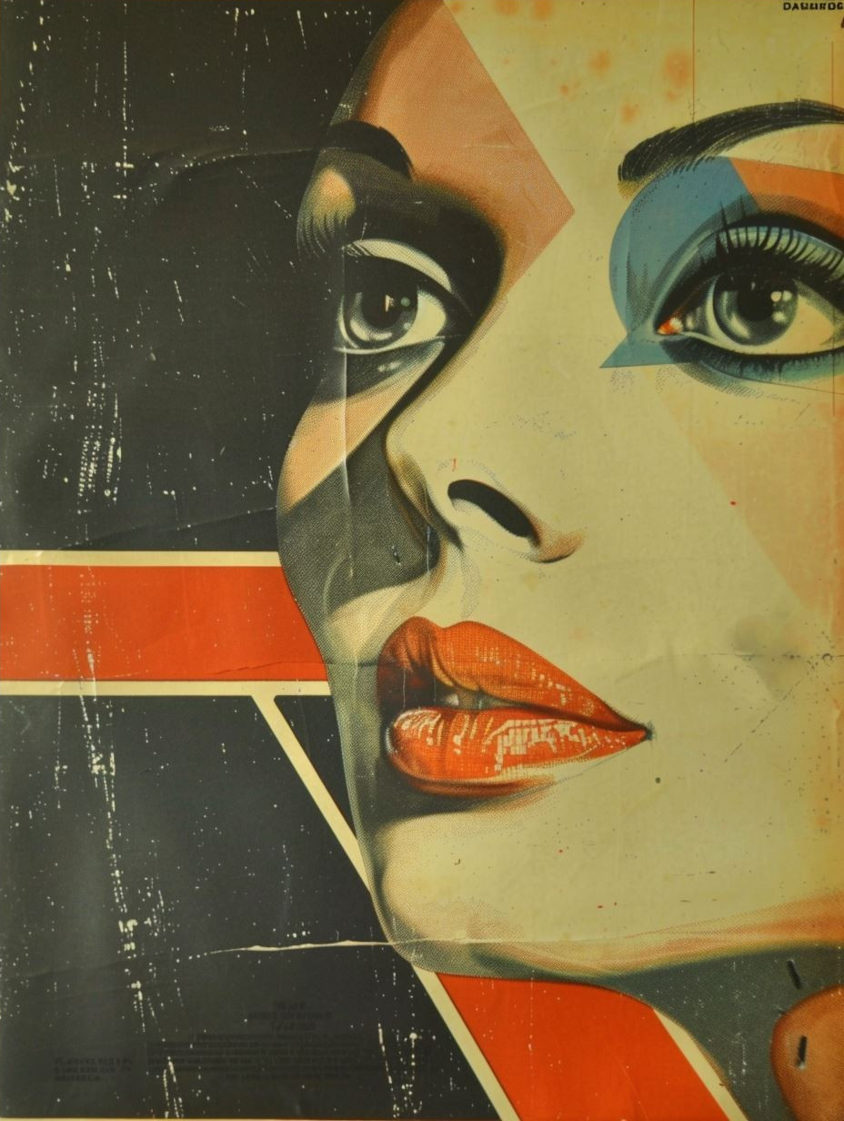 Vintage Mid-Century Pop Art Portraits - Image 4