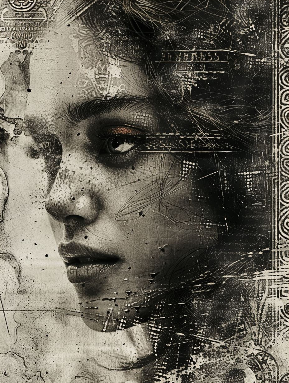 Haunting Echoes of Distressed Portraits - Image 3