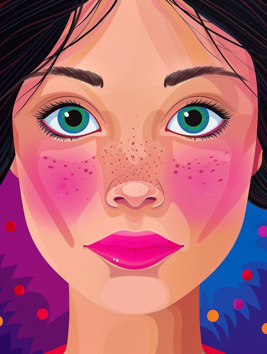 Vibrant Modern Portrait Art Study - Image 2