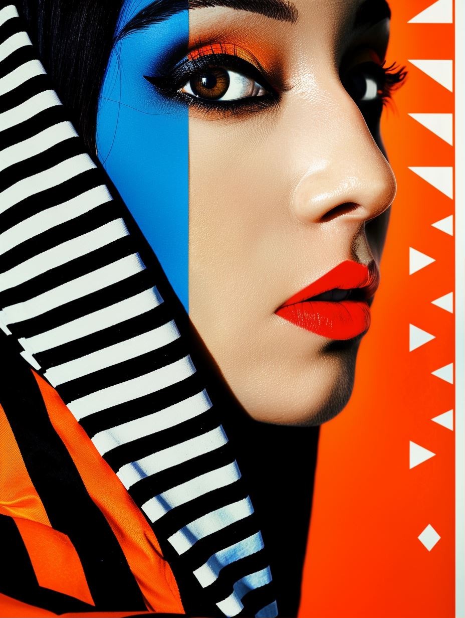 Bold Geometric Pop Art Portrait