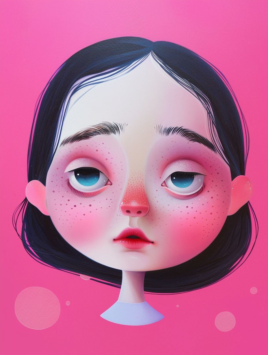 Whimsical Pink Dream Portraits - Image 4