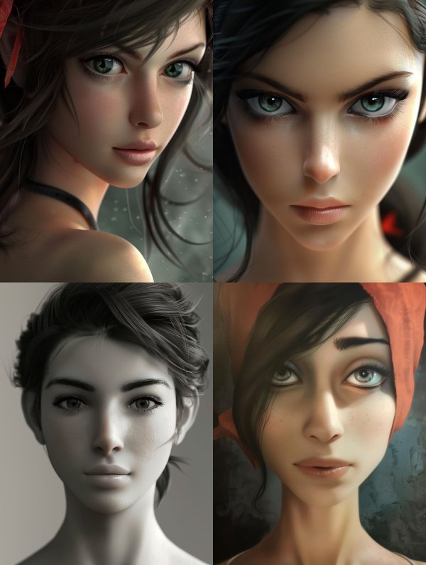 Digital Portraits of Ethereal Women