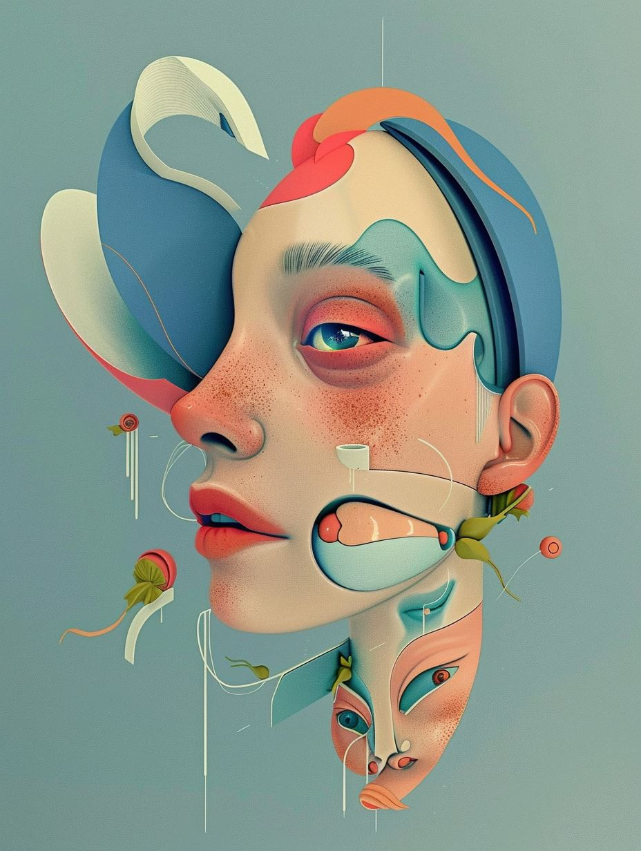 Fragmented Dreams of Modern Faces - Image 1
