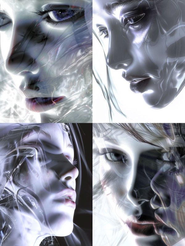 Liquid Dreams: Ethereal Digital Portraits