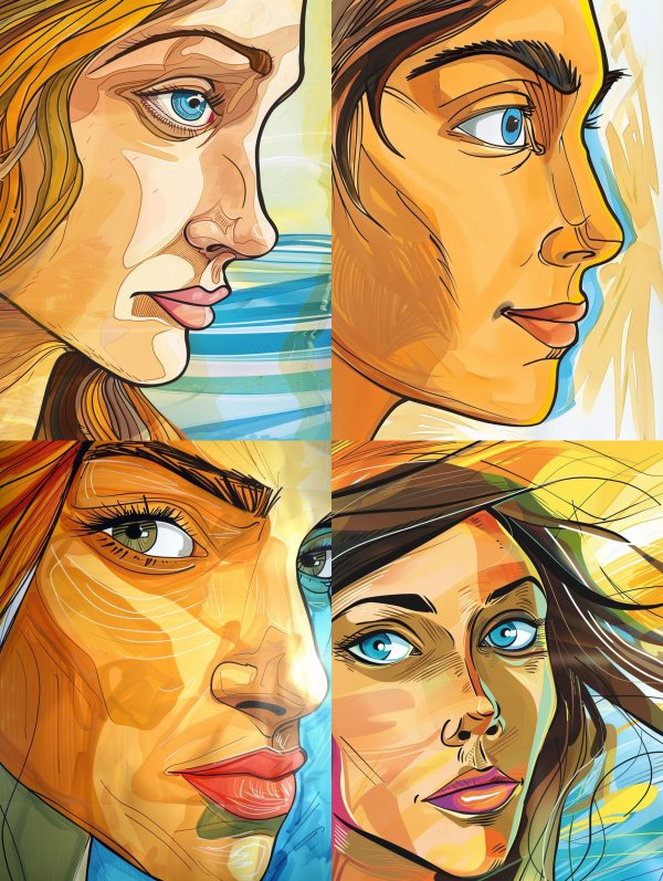 Golden Hour Graphic Portrait