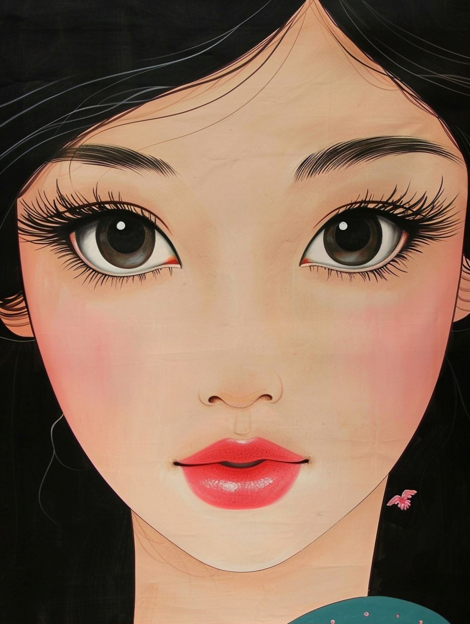 Ethereal Modern Anime Portrait - Image 1