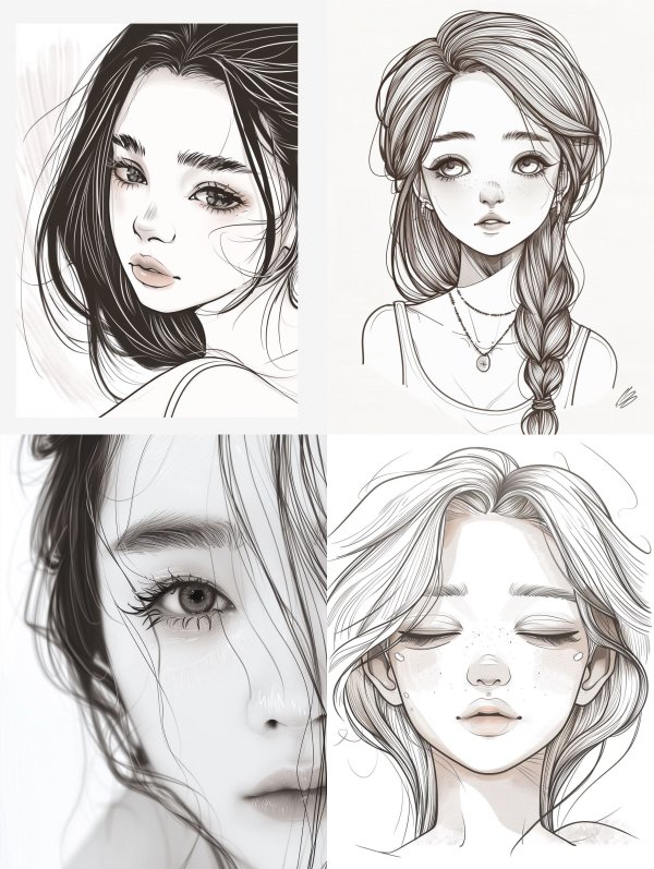 Ethereal Pencil Portrait Sketches