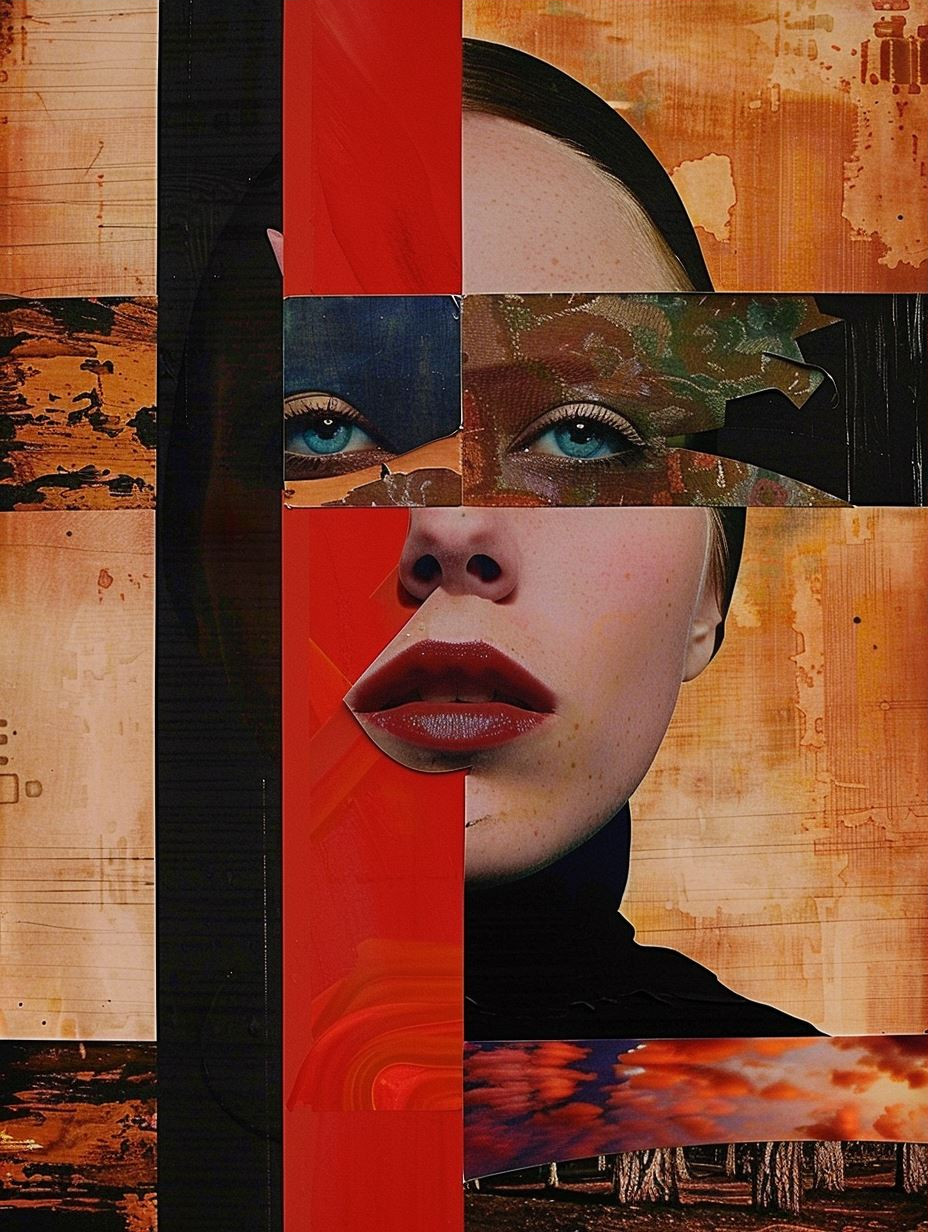 Fragmented Visions of Crimson Elegance - Image 3