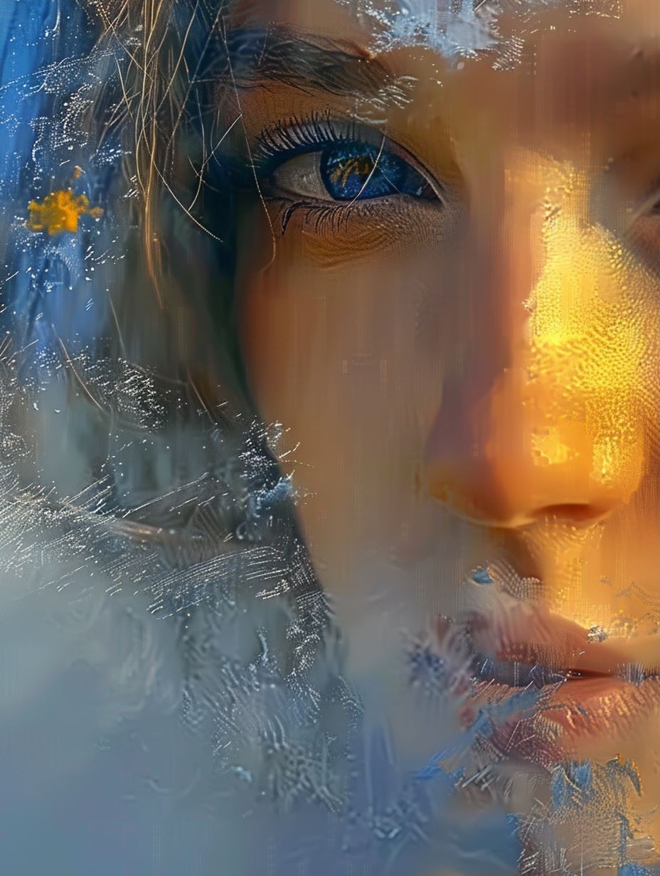 Frozen Gaze in Crystal Ice - Image 3