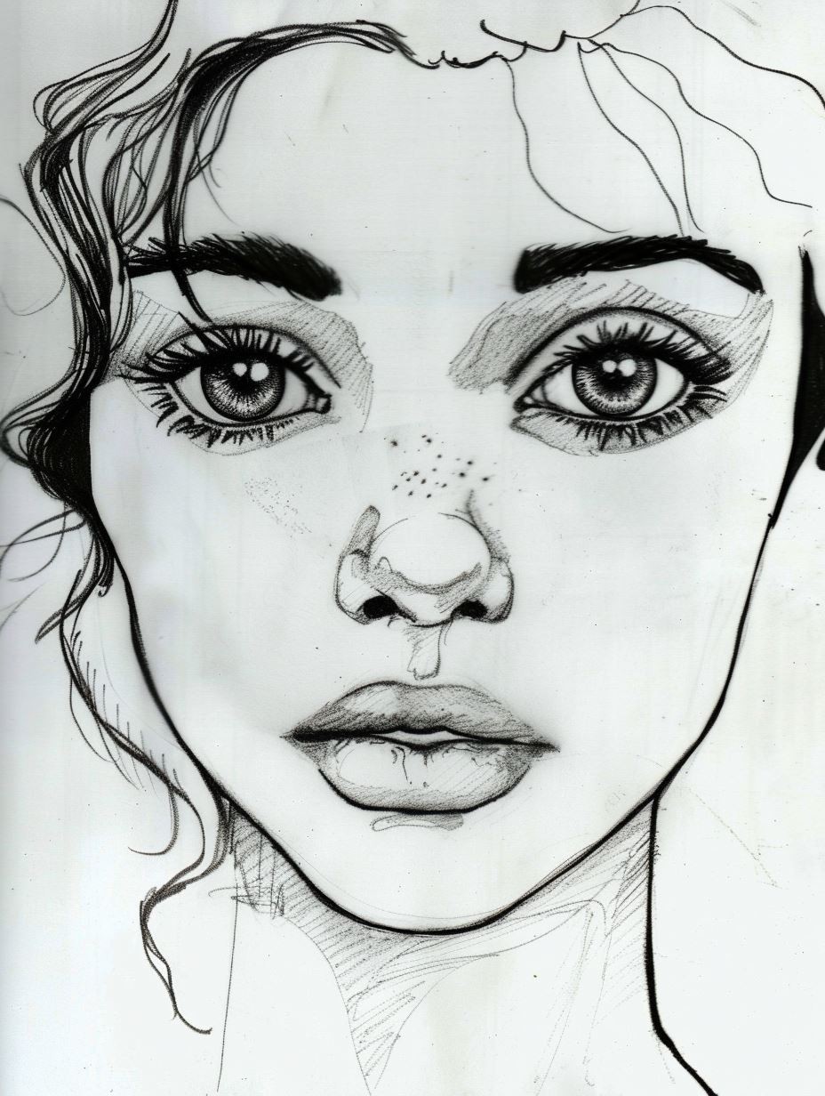 Ink Etched Ethereal Portrait - Image 2