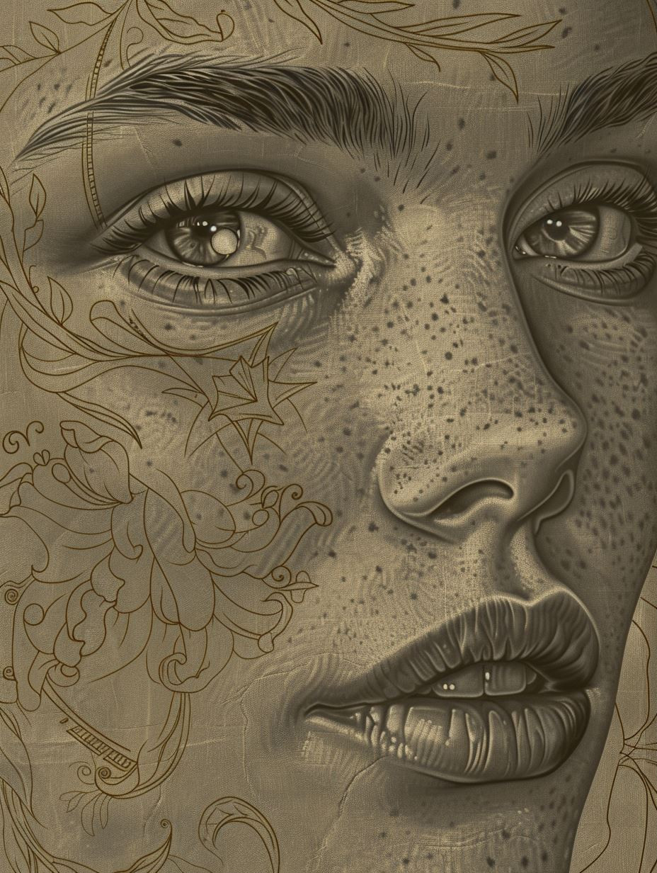 Intricate Lines and Ethereal Faces - Image 1