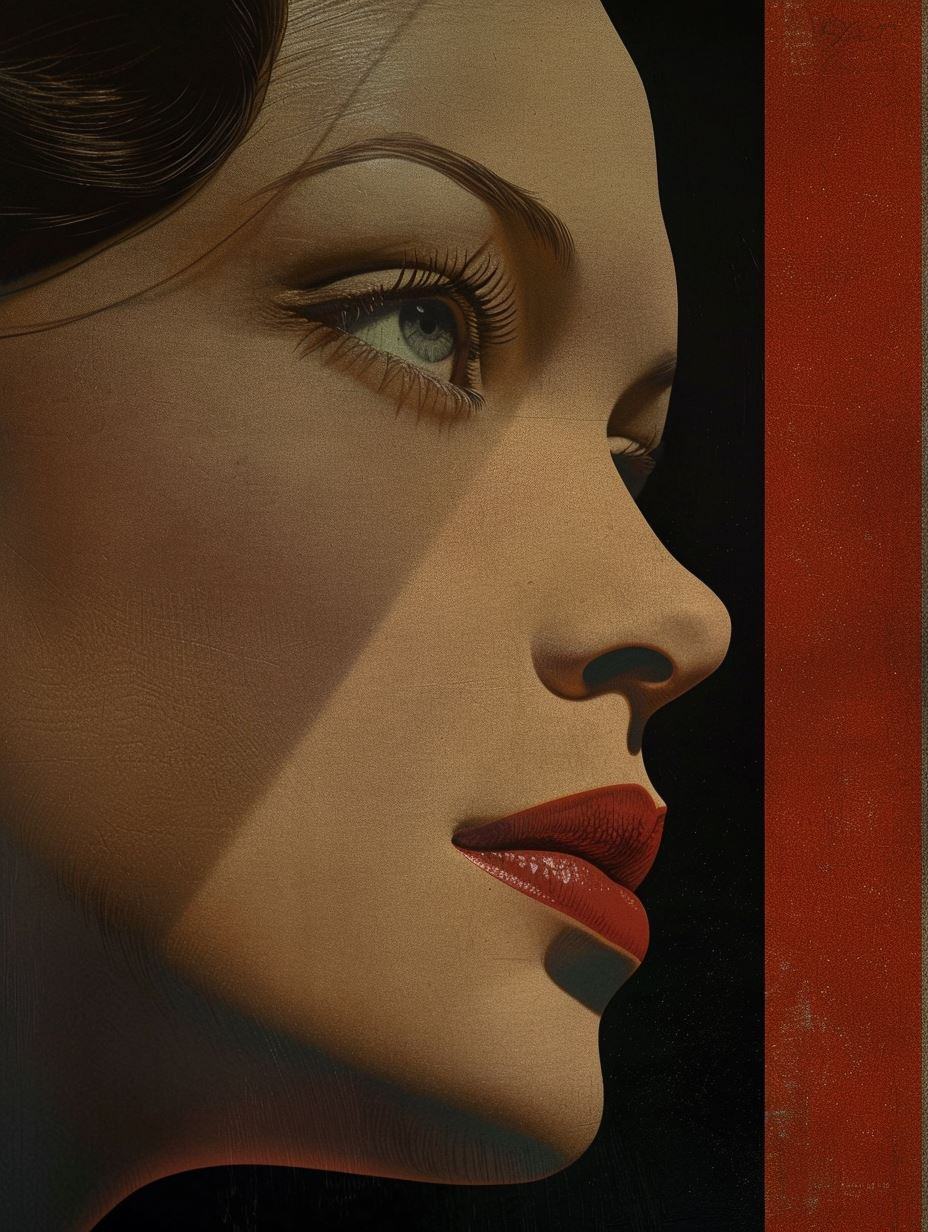 Vintage Noir Glamour Portrait - Image 3