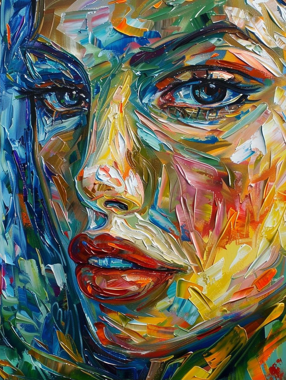 Vibrant Abstract Expressionist Portraits - Image 2