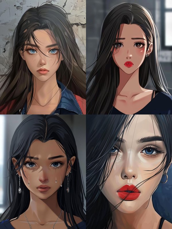 Ethereal Gazes: Anime Portrait Collection