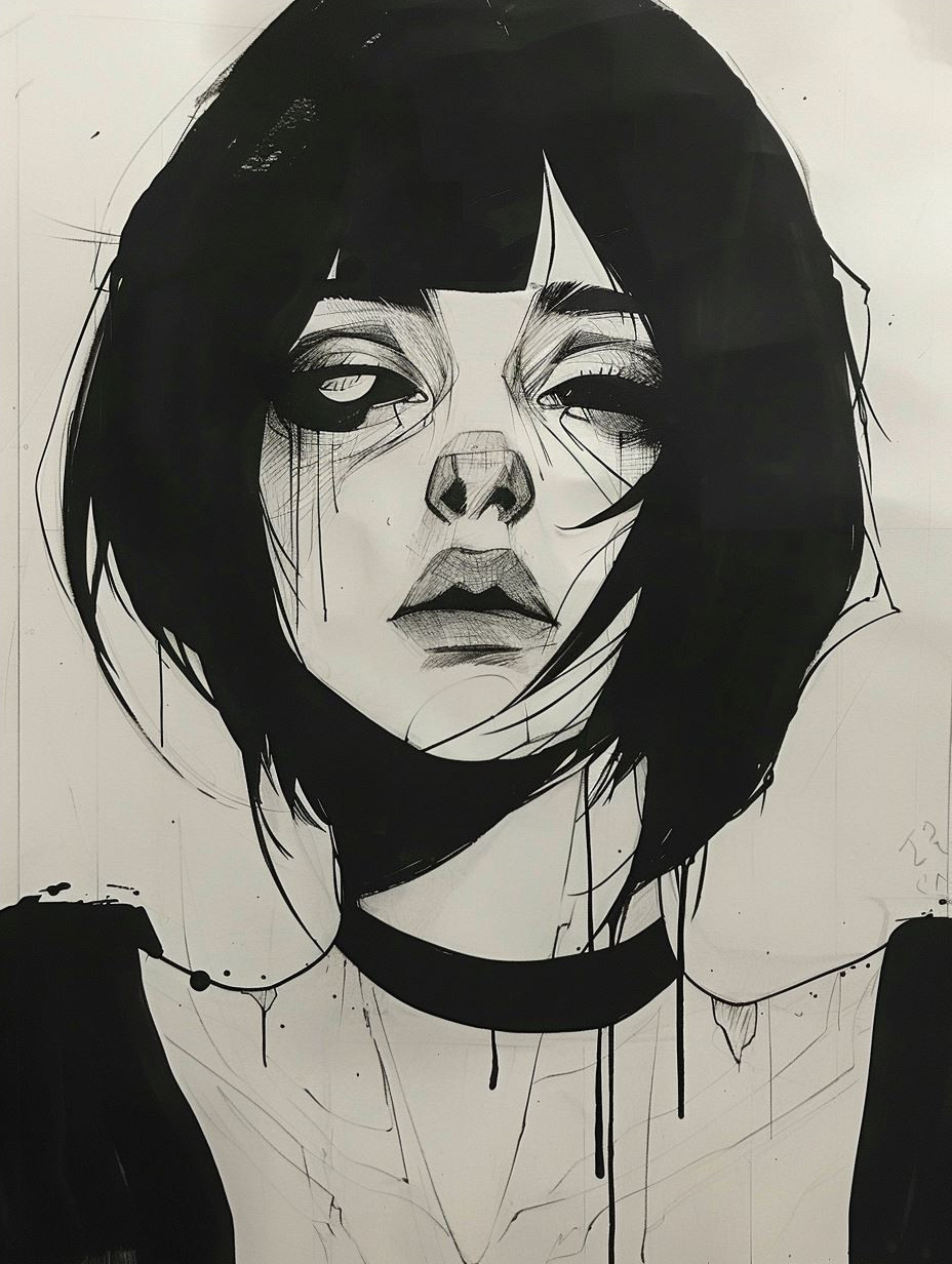 Dark Ink Gothic Portraiture - Image 4