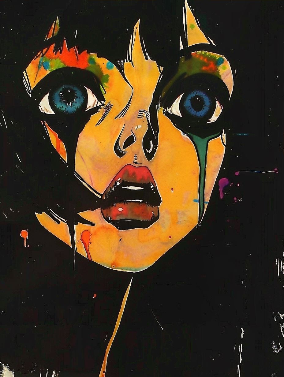 Psychotic Neon Pop Art Portrait - Image 3