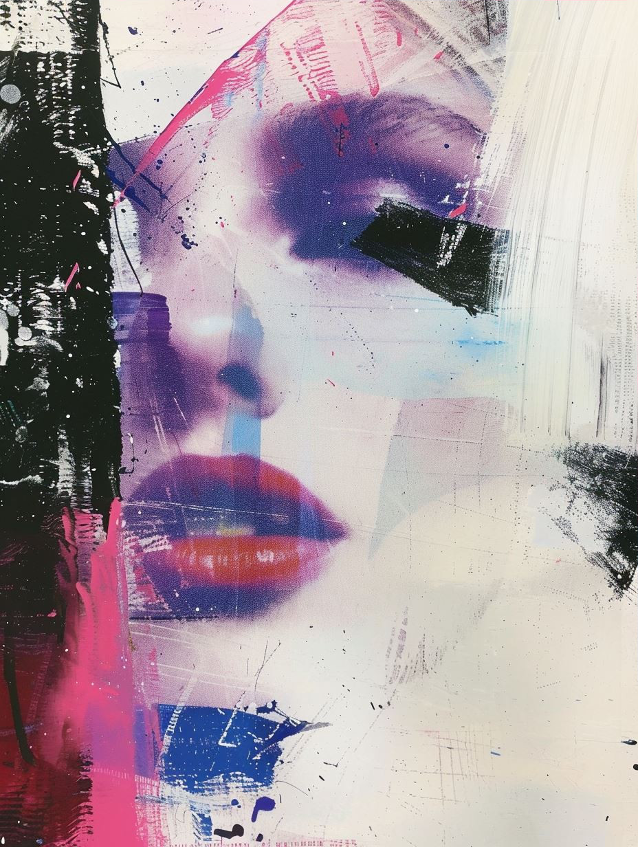 Abstract Neon Portrait Fragments - Image 3
