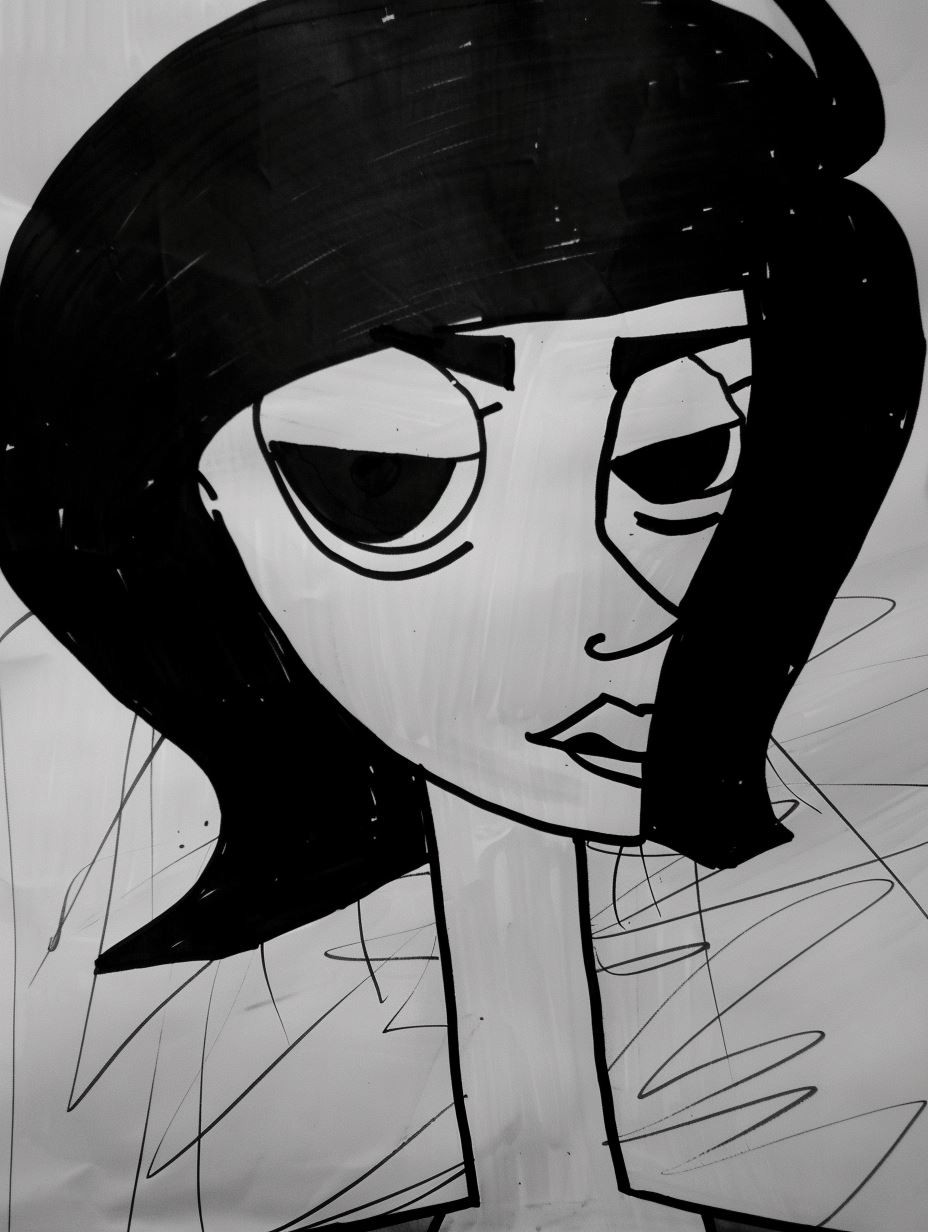 Ink and Shadow: Female Portrait Studies - Image 3