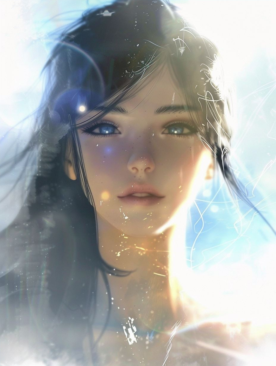 Ethereal Frost Crystal Portrait - Image 4