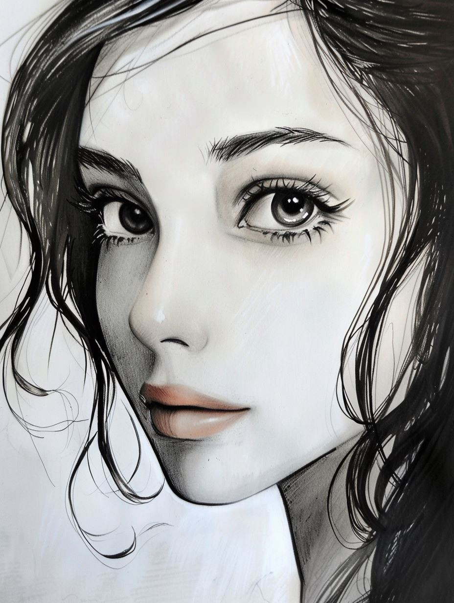 Ethereal Gazes: A Study of Feminine Grace - Image 2