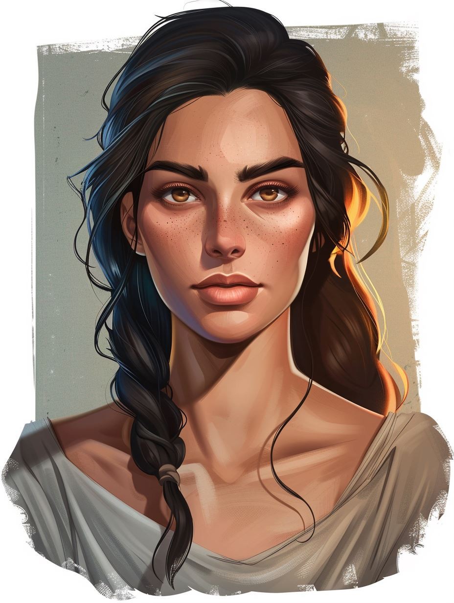 Ethereal Portrait of Sunlit Grace - Image 1