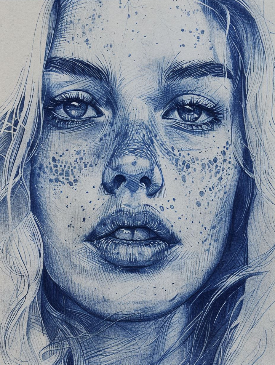Surrealist Ink Portraits of Ethereal Women - Image 3