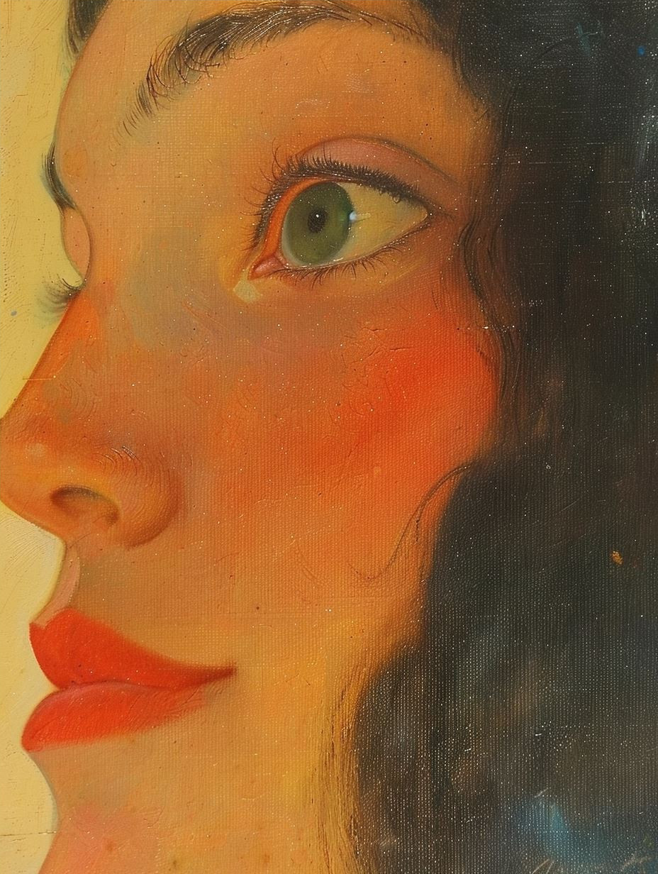 Ethereal Gaze in Warm Oil - Image 4