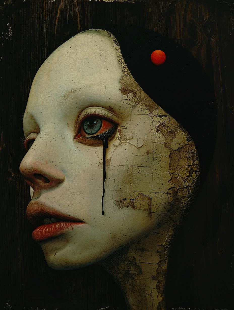 Haunting Gaze of Gothic Sorrow - Image 3