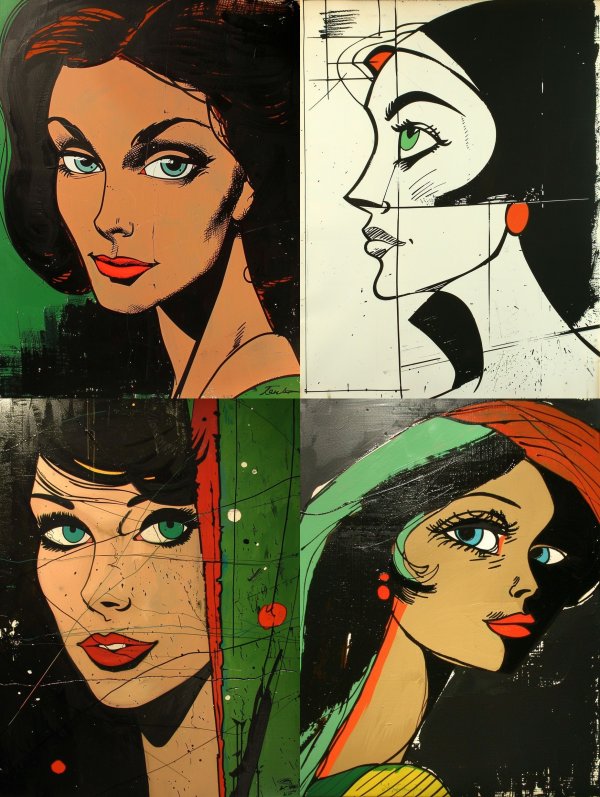 Pop Art Portraits of Modern Elegance
