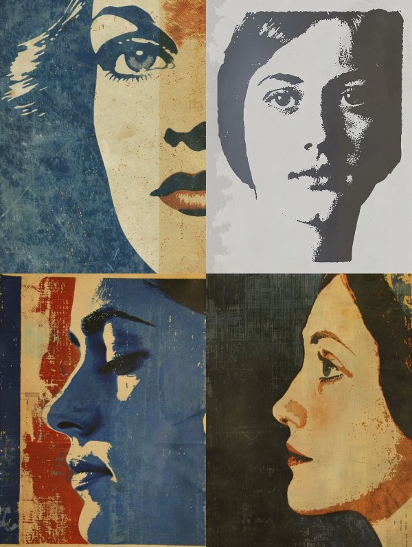 Faces of Contrast: A Pop Art Study