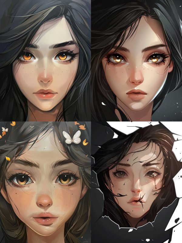 Amber Gaze Ethereal Portrait