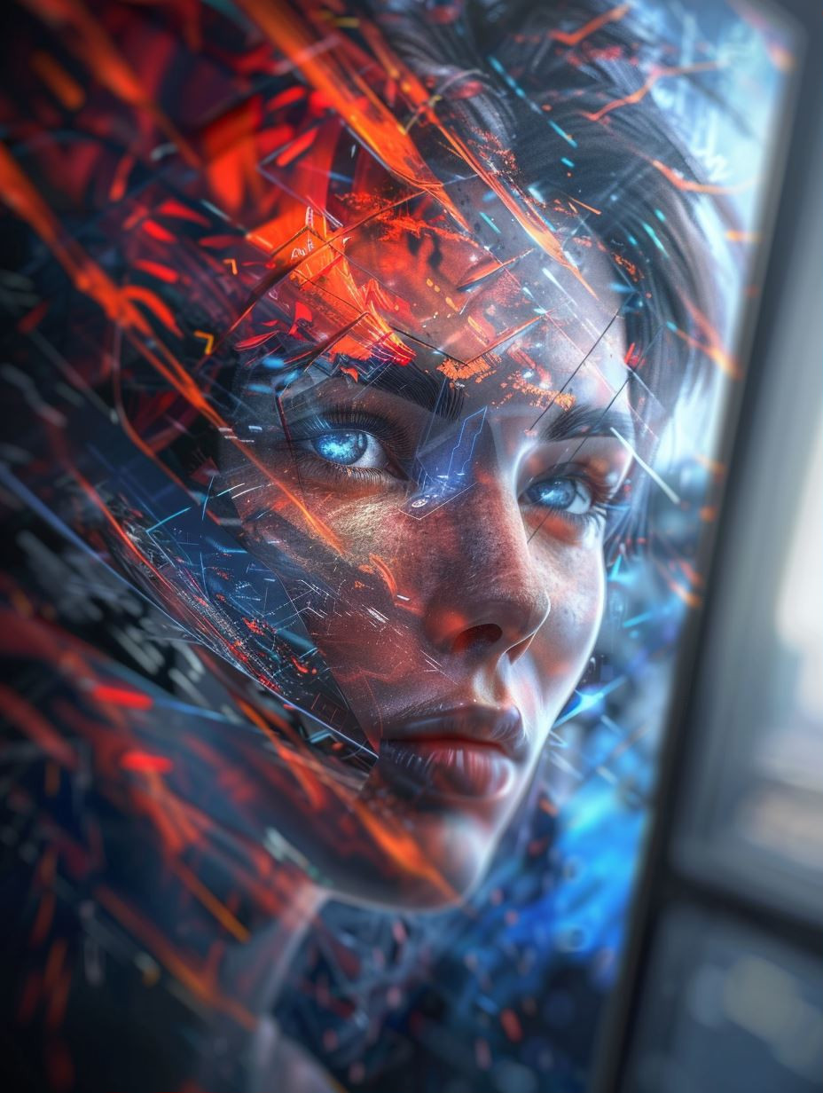Neon Ethereal Digital Portraits - Image 1