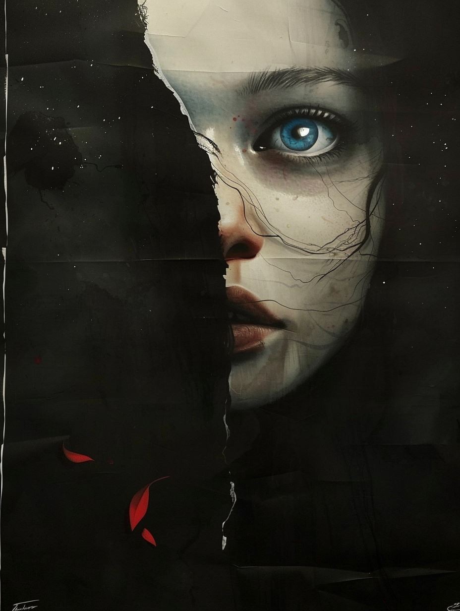Fragmented Gaze of Silent Sorrow - Image 1