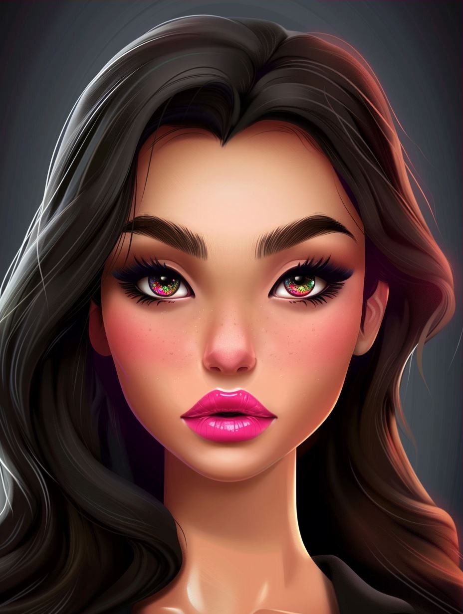 Neon Glow Digital Portrait - Image 3