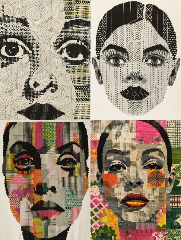 Woven Visions: Geometric Portraiture