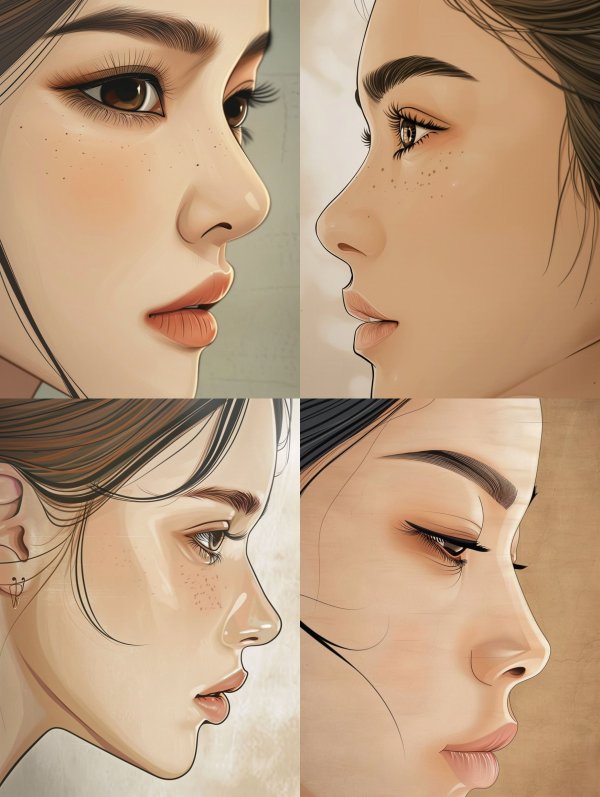 Ethereal Profiles in Digital Art