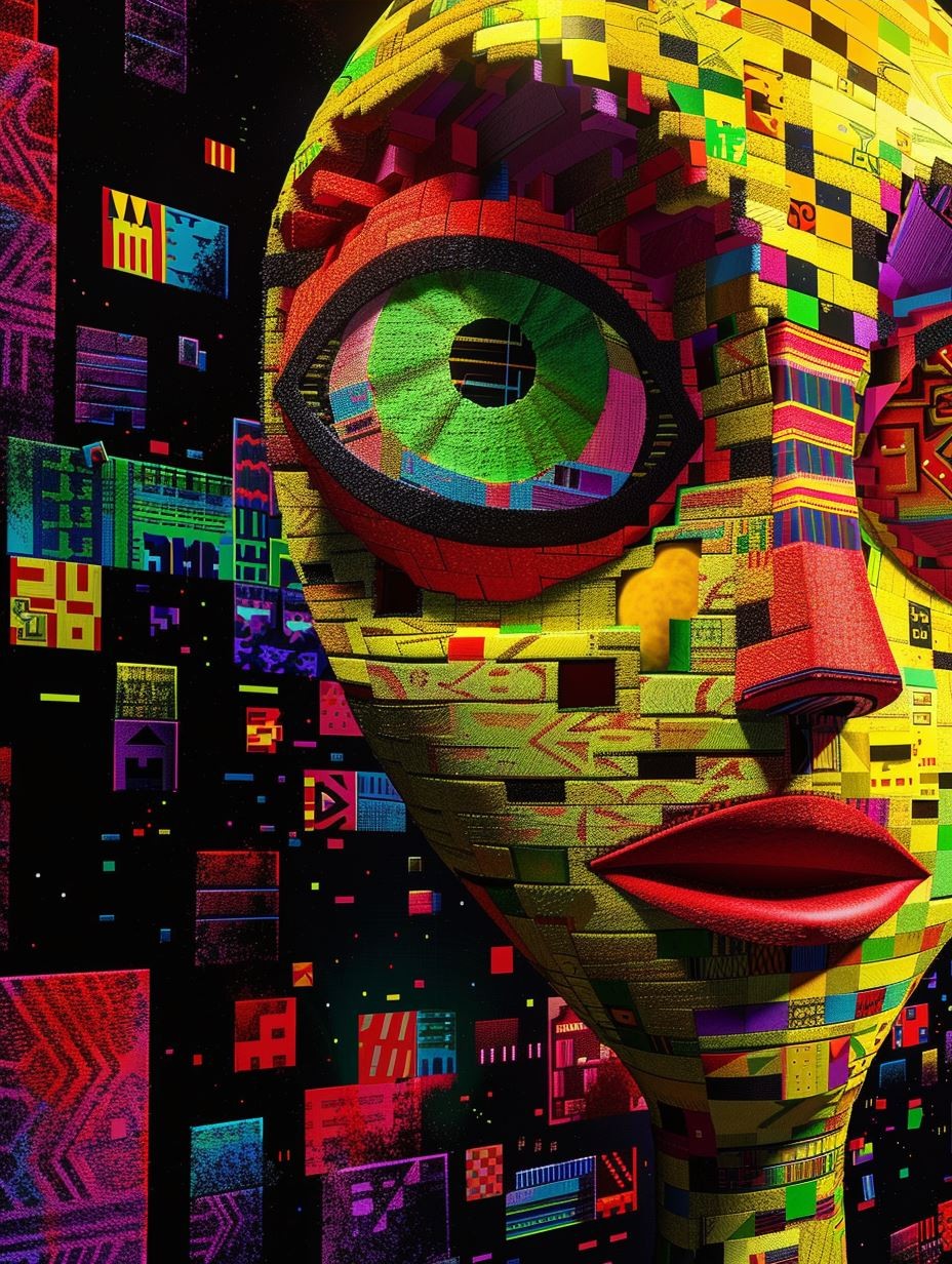 Neon Glitch Digital Portrait - Image 4