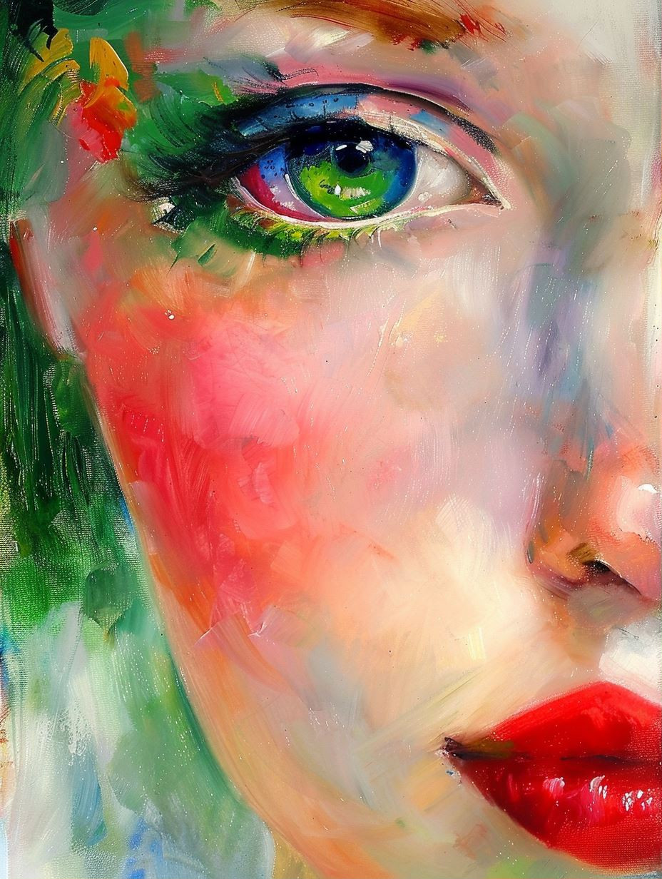 Vibrant Visions of a Floral Muse - Image 1