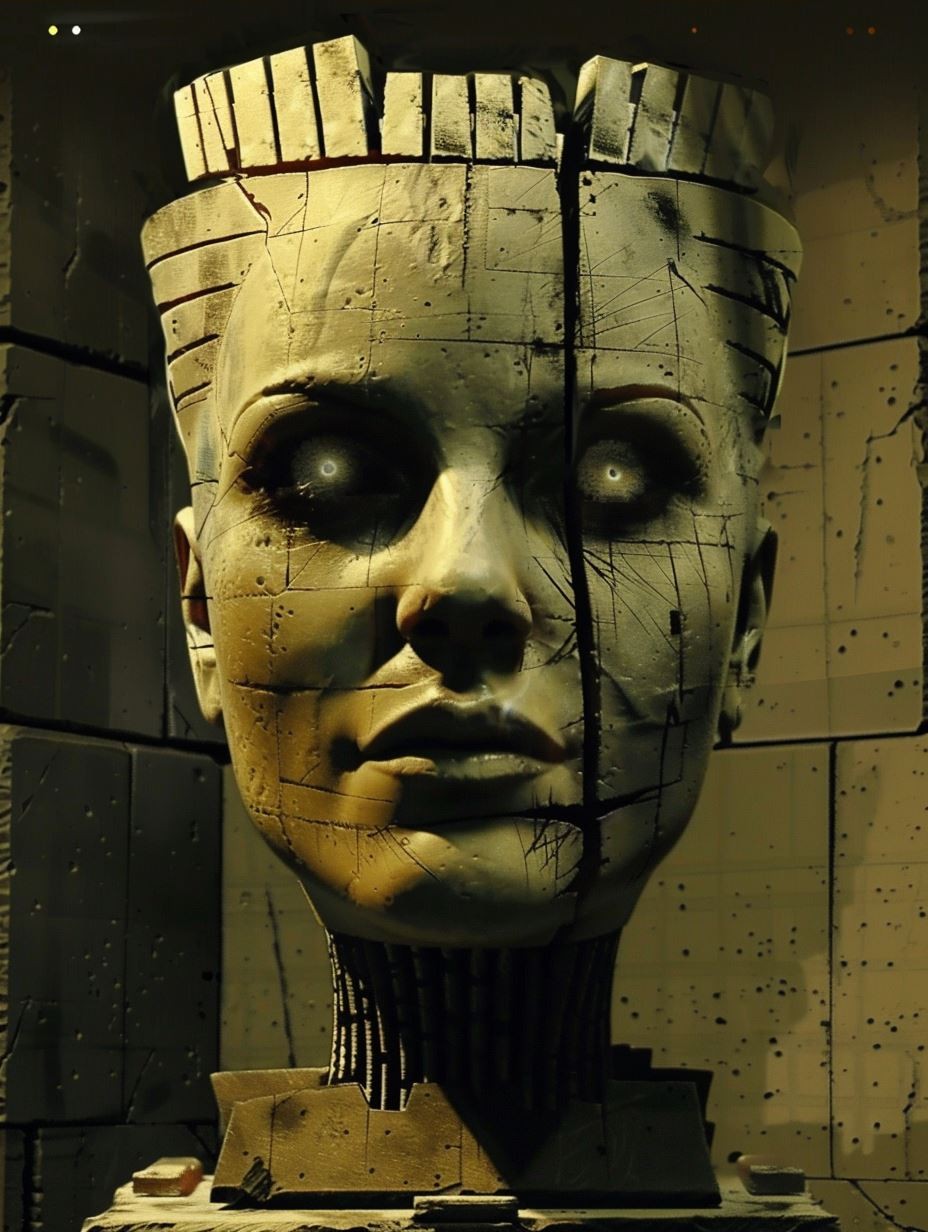 Fragmented Cybernetic Soul Portrait - Image 4