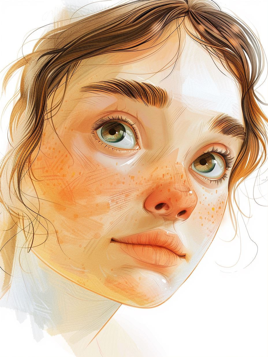 Sun-Kissed Ethereal Digital Portrait