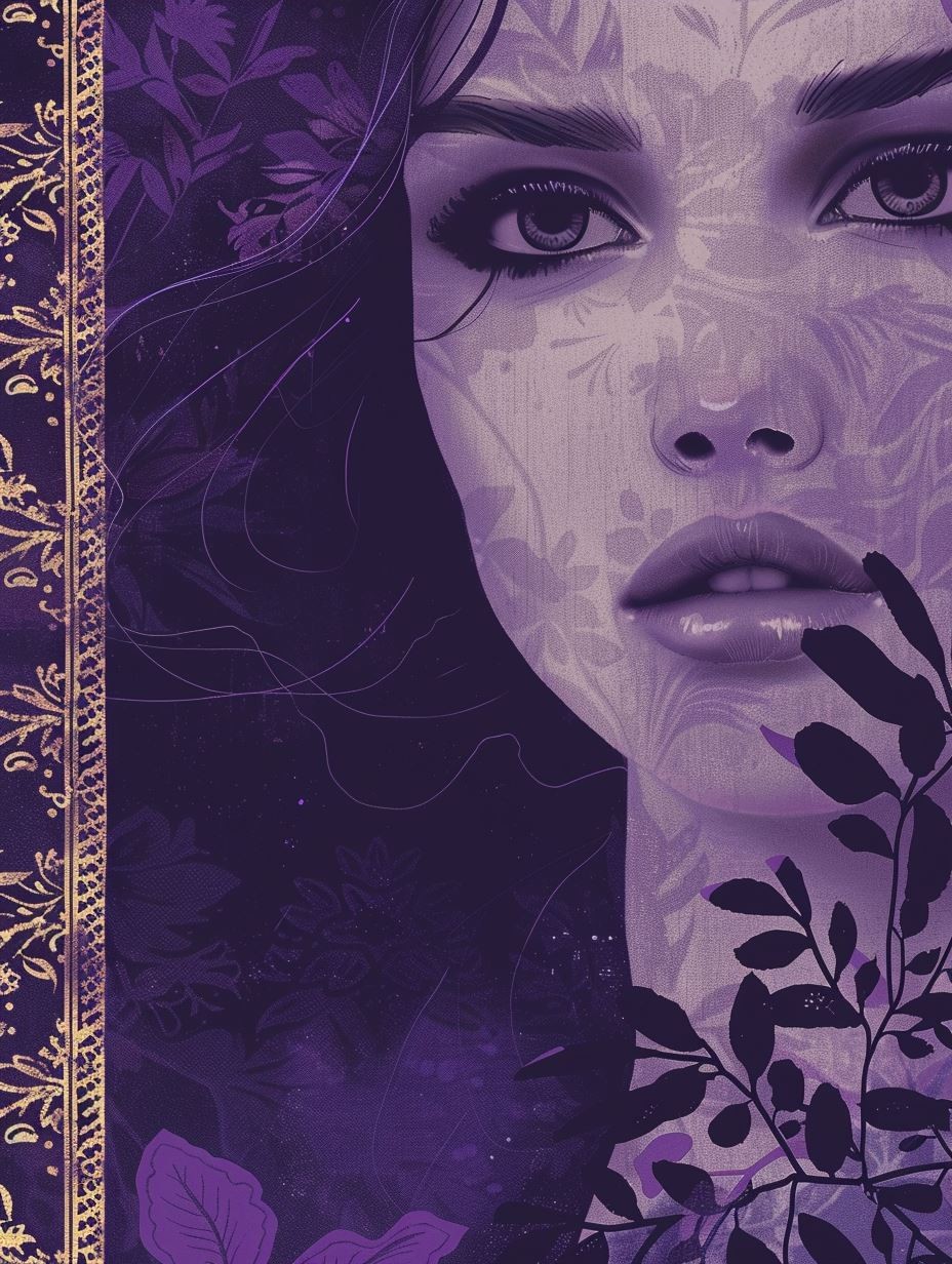 Ethereal Violet Portrait Study - Image 3