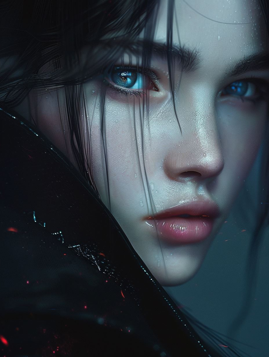 Ethereal Shadows: A Study in Dark Beauty - Image 2