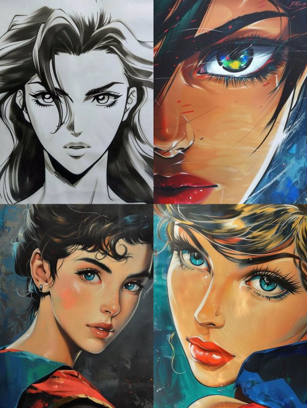 Faces of Power: Superheroine Art Study