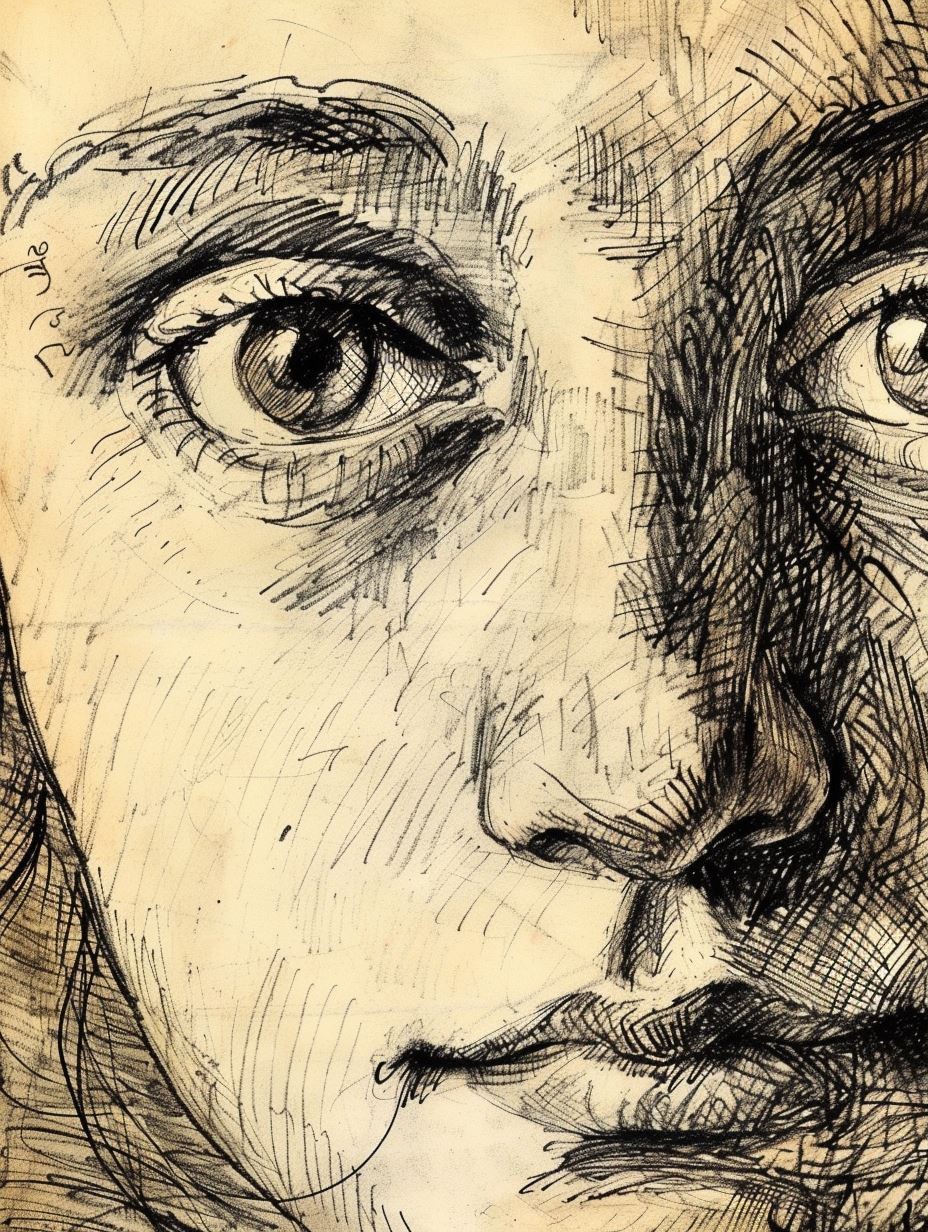 Ethereal Charcoal Portrait Study - Image 3
