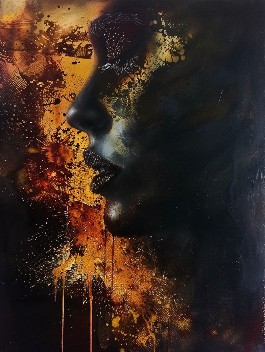 Golden Shadows Ethereal Portrait - Image 4
